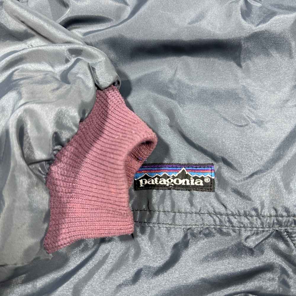 Vintage 80s Made in USA Patagonia Synchilla Shelled Jacket Grey Blue XL 42111 F8 - Picture 13 of 13